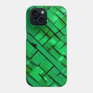 Comic Book Style Green Brick Wall (MD23Bgs008d) Phone Case