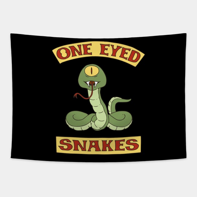 One Eyed Snakes Tapestry by GraphicTeeShop