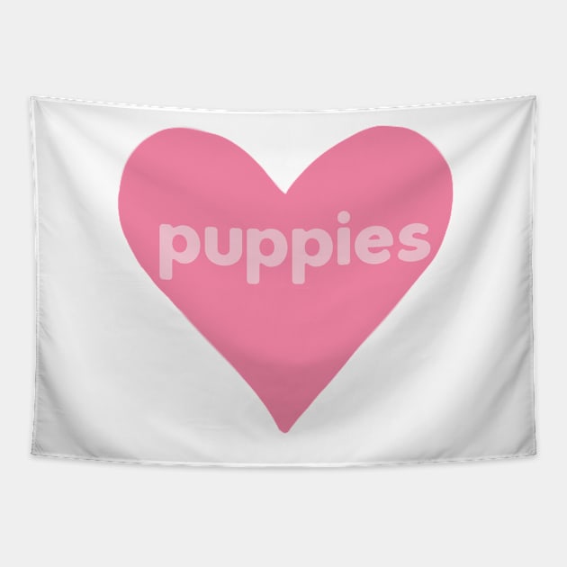 Puppies Heart Tapestry by annmariestowe