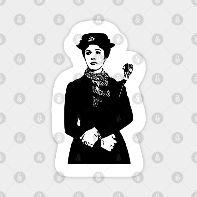 Mary Poppins Silhouette Purple Magnet by baranskini