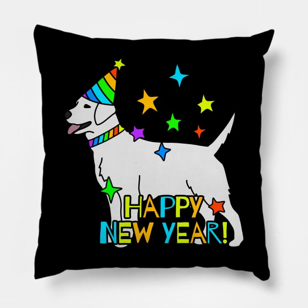 Happy New Year Pillow by Kelly Louise Art