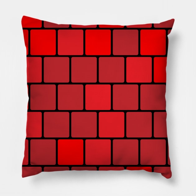 Red Brick Block Pillow by Brobocop