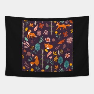 Woodland foxes Tapestry