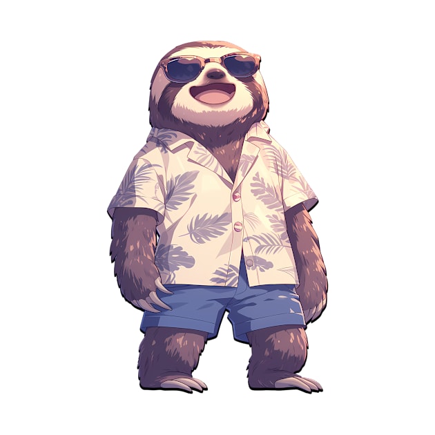 Summer Holiday Sloth Design - Perfect for Vacation and Relaxation Lovers by subzero@e.mail.de