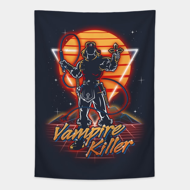 Retro Vampire Killer Tapestry by Olipop