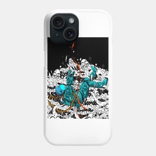 The Falling Astronaut (Blue) Phone Case