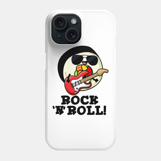 Rock n Roll Cute Sushi Roll Pun Phone Case by punnybone