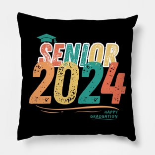 Senior 2024 Happy Graduuation. Pillow