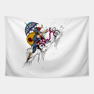 skater turtle bycicle tired Tapestry