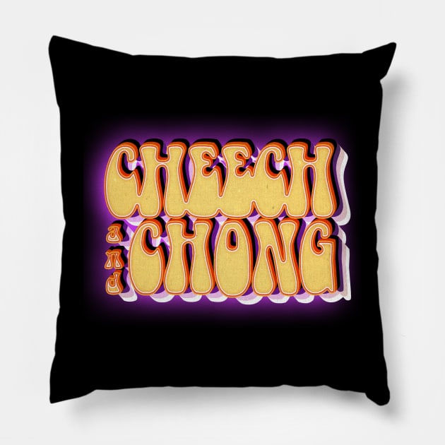 Vintage Cheech and Chong Pillow by Kishiton