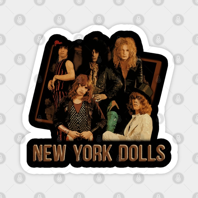 Punk Royalty New York Dolls' Reign In Images Magnet by ElenaBerryDesigns