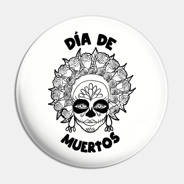 Día de Muertos - Sugar Skull Girl Pin by IvyLilyArt