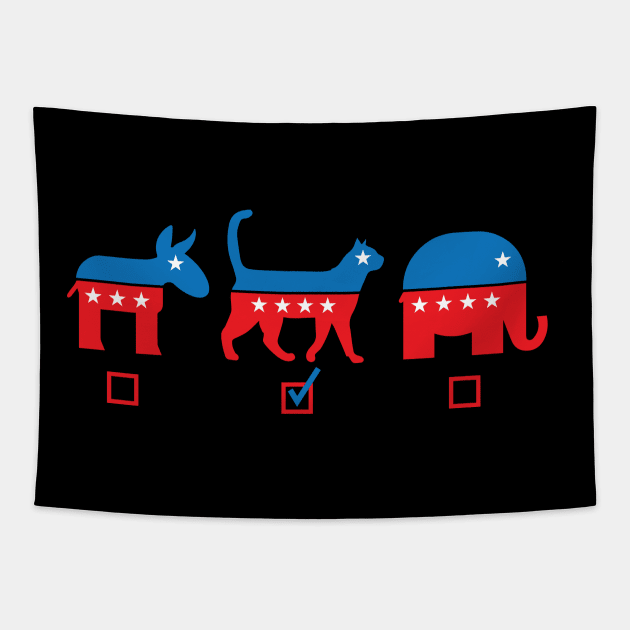 My Vote Is Cats - Cat Lover Cats Tapestry by fromherotozero