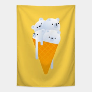 Vanilla Polar Bear Ice Cream Tapestry