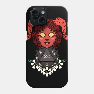 Tiefling and D20 Phone Case