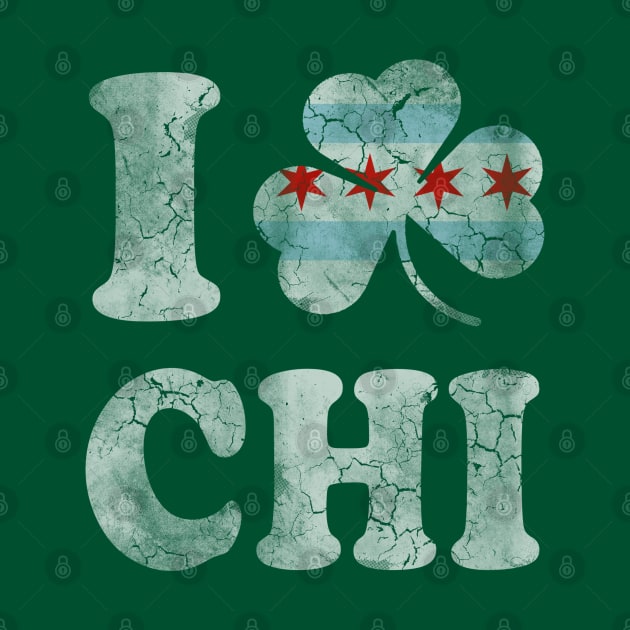 Chicago Flag Irish Shamrock St Patricks Day CHI by E