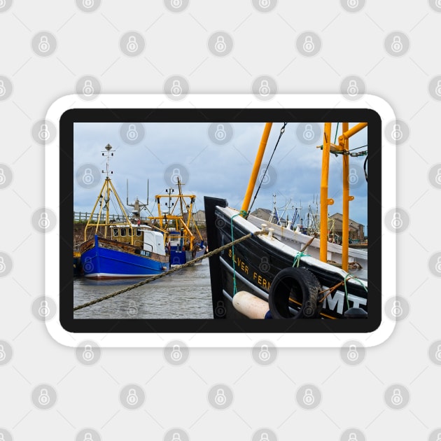 Maryport Harbour Fishing Boats Magnet by MartynUK