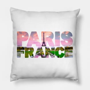 PARIS France - Sunset Glow over Trocadéro Gardens Pillow