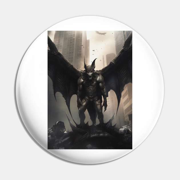 Dark Fantasy Giant Bat Pin by CollSram