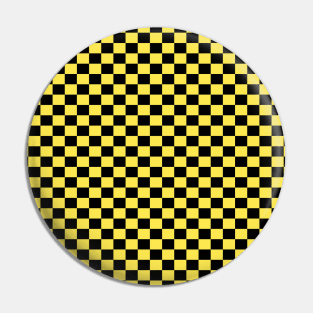 Checkered Black And Yellow Pin