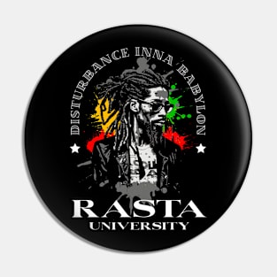 Rasta University Disturbance Inna Babylon Rasta Colors Reggae Pin