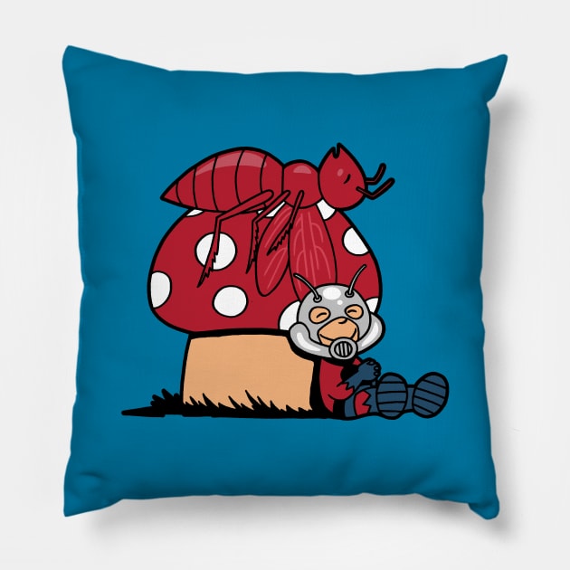 Cute Funny Superhero Comic Chilling Friends Cartoon Pillow by BoggsNicolas