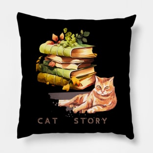 cat story Pillow