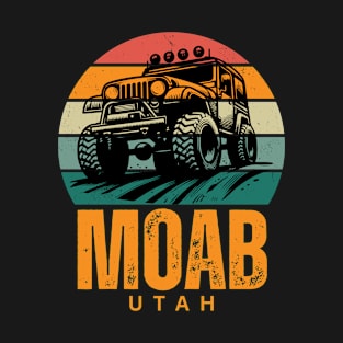 Moab Utah Jeep Vintage Sunset T-Shirt