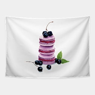 Currant macarons art Tapestry