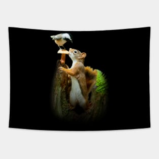 Sleek Scurry Chipmunk Chic, Stylish Tee for Animal Aficionados Tapestry