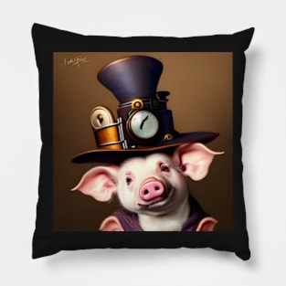 Piglet me steampunk Pillow