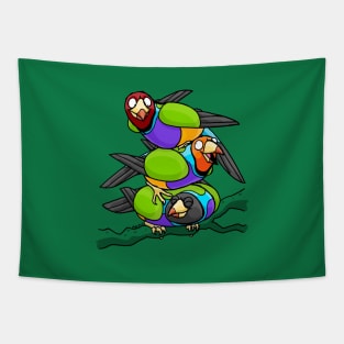 Gouldian Finches Tower Tapestry