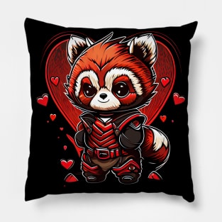 Valentine Red Panda Pillow