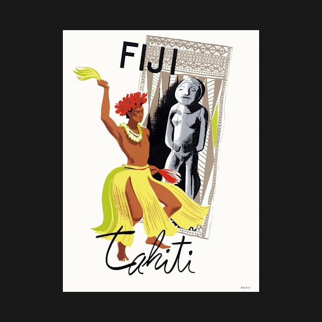 Fiji Tahiti Vintage Poster by vintagetreasure