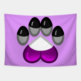 LGBTQ+ Pride Heart Paws - Asexual Tapestry