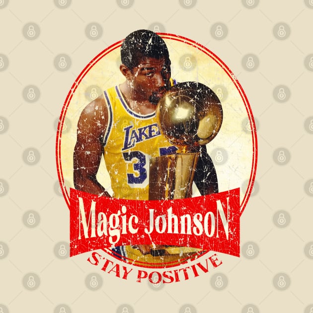 Magic Johnson // Stay positive Vintage by antostyleart