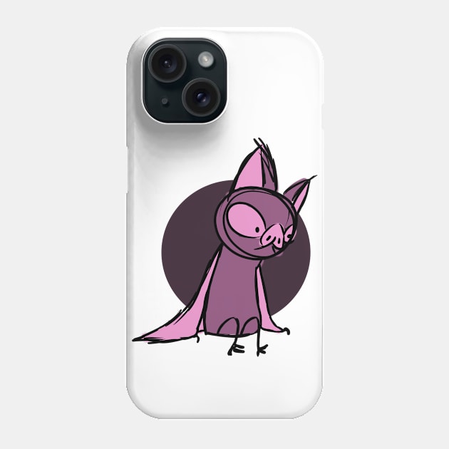 Sad Bat Phone Case by cobaltchaz