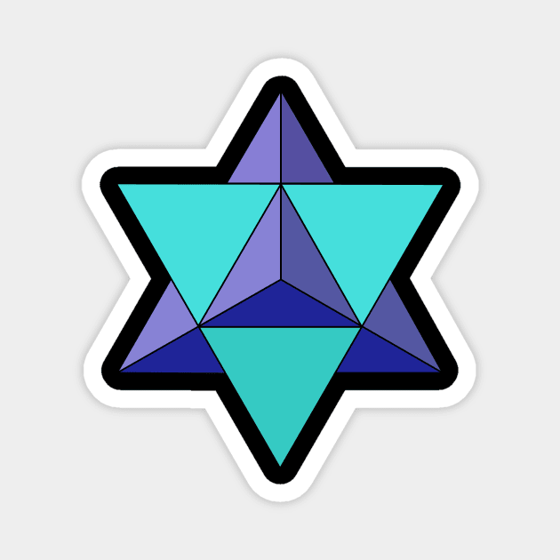 Merkaba - Graphic - Sacred Geometry - Geometry Magnet by T-SHIRTS UND MEHR