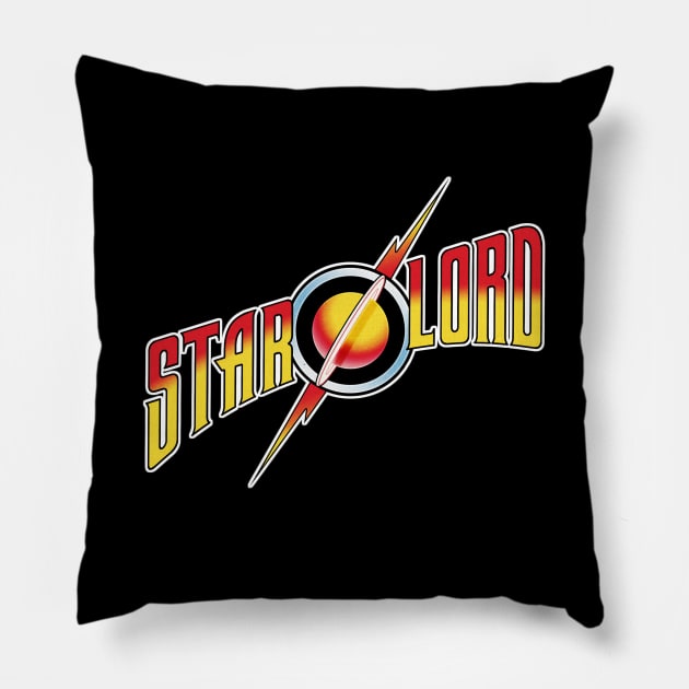 STAR-LORD: Guardian of the Galaxy! (white outline) Pillow by cabinboy100