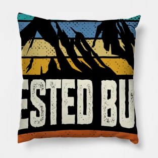 Retro Crested Butte Colorado Outdoors Mountain Graphic Pillow