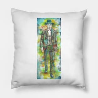 FERNANDO PESSOA - watercolor portrait .2 Pillow