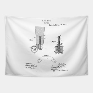 Caster Vintage Patent Hand Drawing Tapestry