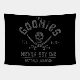 The Goonies - Never Say Die - Grey on Black Tapestry