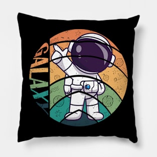 Cute astronaut in galaxy Pillow