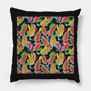 Colourful Australian native Floral Print Pillow