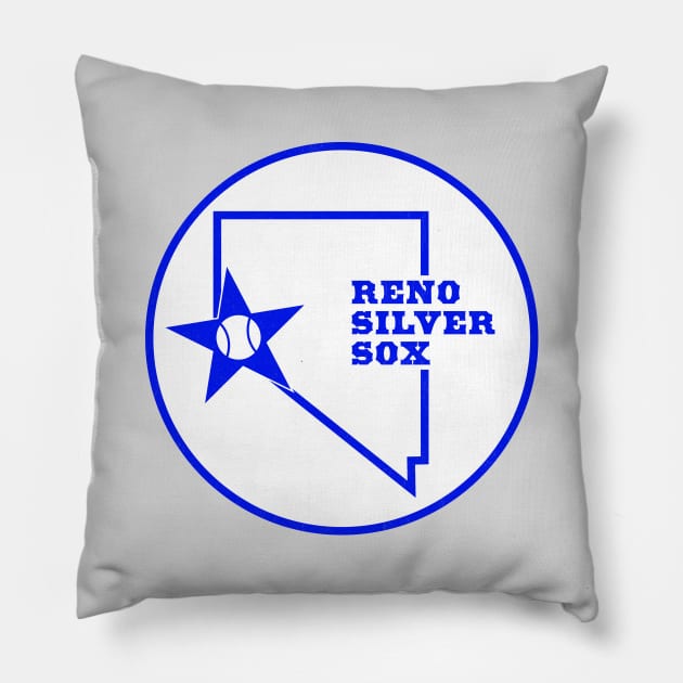 Defunct - Reno Silver Sox Baseball Pillow by LocalZonly