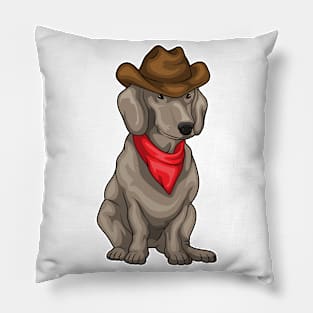 Dachshund Cowboy Cowboy hat Pillow