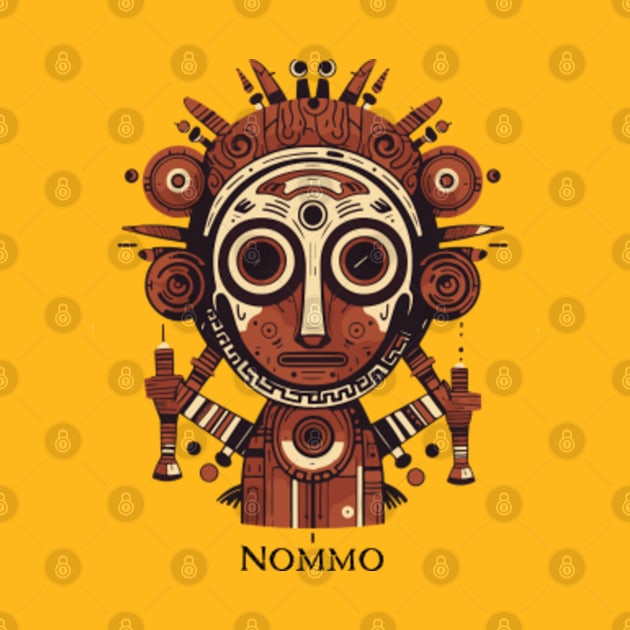 Nommo - Dogon deity associated with creation - Illustration of an African God by VEKULI