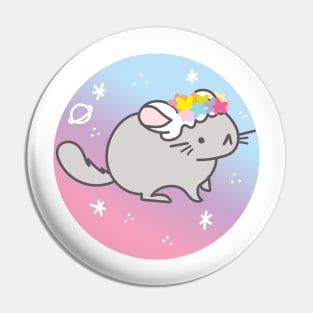 Kawaii Flower Chinchilla Pin