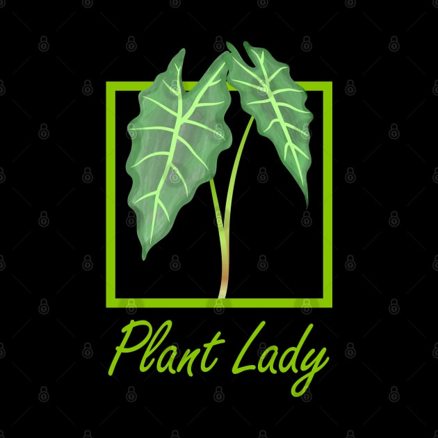 Plant Lady Alocasia Leaf by 13Lines Art